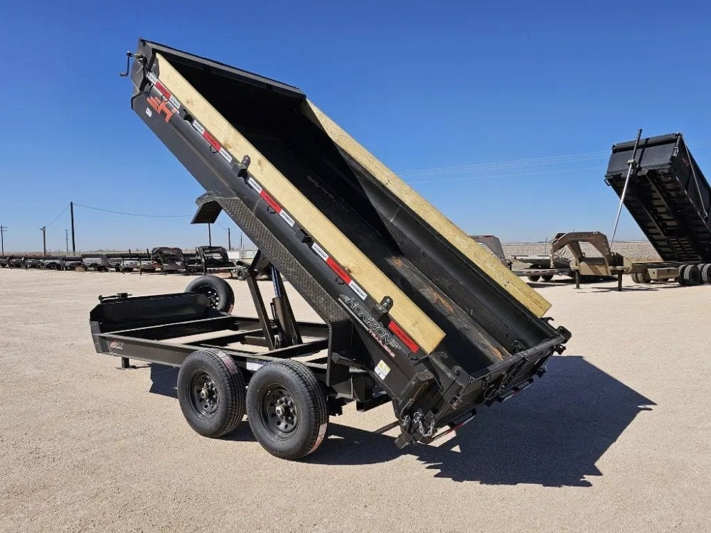 14' Horizon EZ7 Bumper Pull Dump Trailer 19" Sides - (2) 7K Axles - Bumper Pull Dump - TrailerSwap