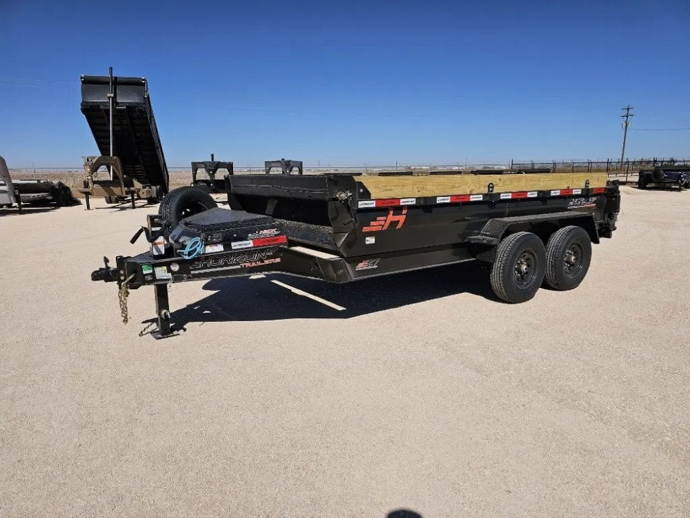 14' Horizon EZ7 Bumper Pull Dump Trailer 19" Sides - (2) 7K Axles - Bumper Pull Dump - TrailerSwap