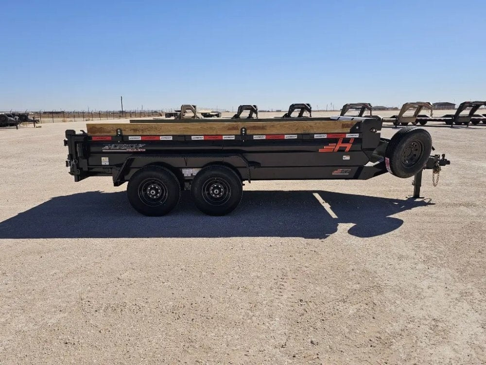 14' Horizon EZ7 Bumper Pull Dump Trailer 19" Sides - (2) 7K Axles - Bumper Pull Dump - TrailerSwap
