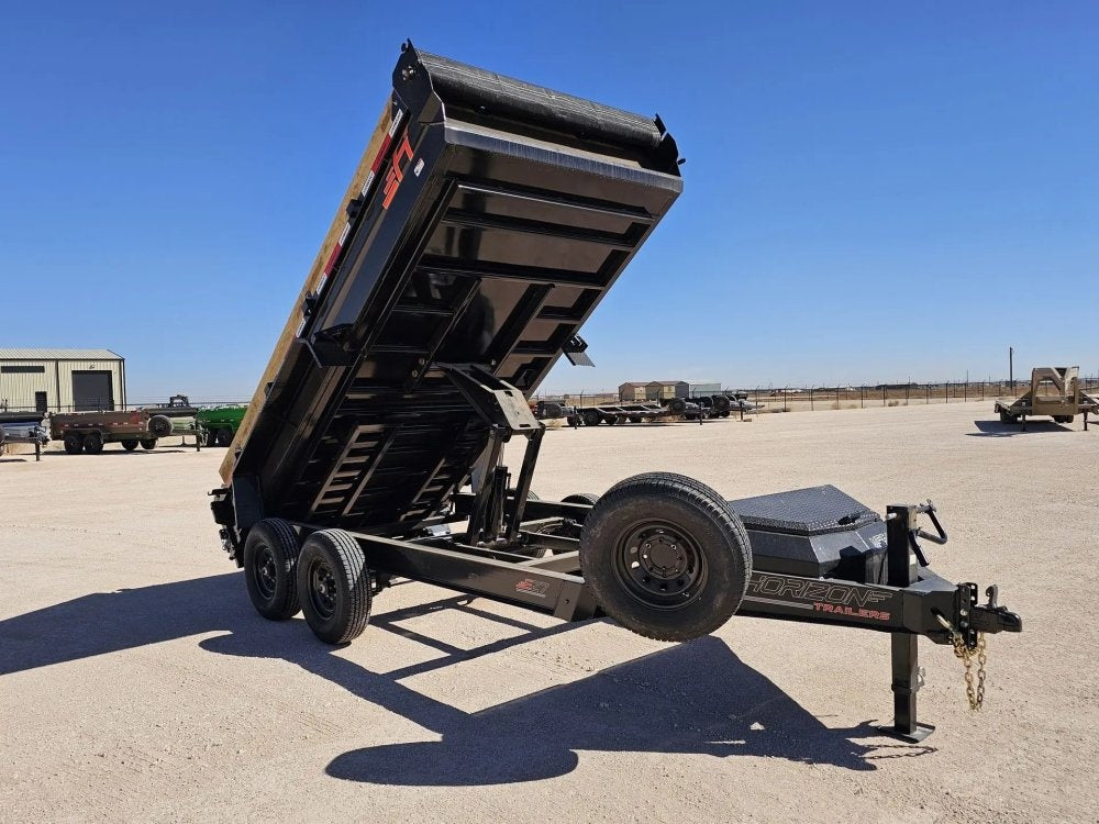 14' Horizon EZ7 Bumper Pull Dump Trailer 19" Sides - (2) 7K Axles - Bumper Pull Dump - TrailerSwap