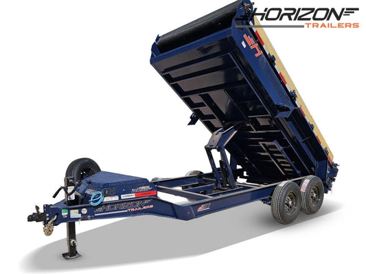 14' Horizon EZ7 Bumper Pull Dump Trailer 19" Sides - (2) 7K Axles - Bumper Pull Dump - TrailerSwap