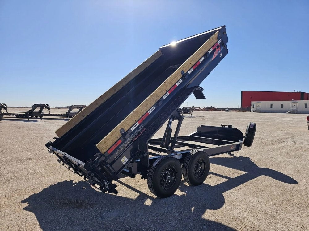 14' Horizon EZ7 Bumper Pull Dump Trailer 19" Sides - (2) 7K Axles - Bumper Pull Dump - TrailerSwap