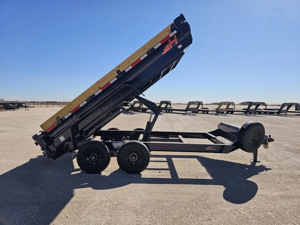 14' Horizon EZ7 Bumper Pull Dump Trailer 19" Sides - (2) 7K Axles - Bumper Pull Dump - TrailerSwap