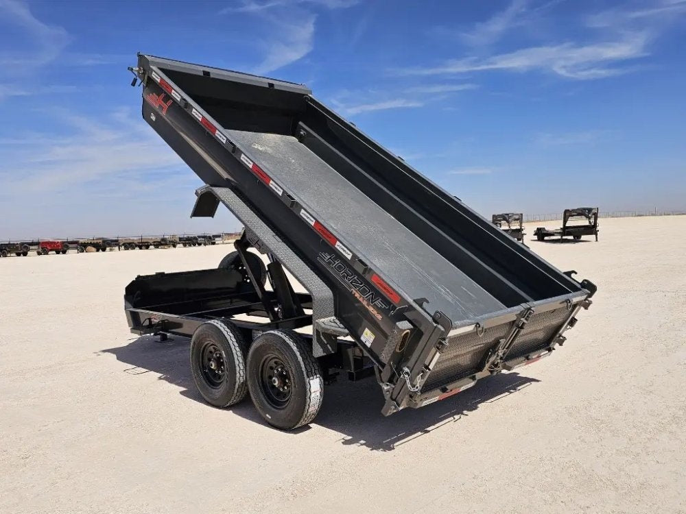 14' Horizon HZ7 Bumper Pull Dump Trailer 24" Side Walls - (2) 7K Axles - Bumper Pull Dump - TrailerSwap