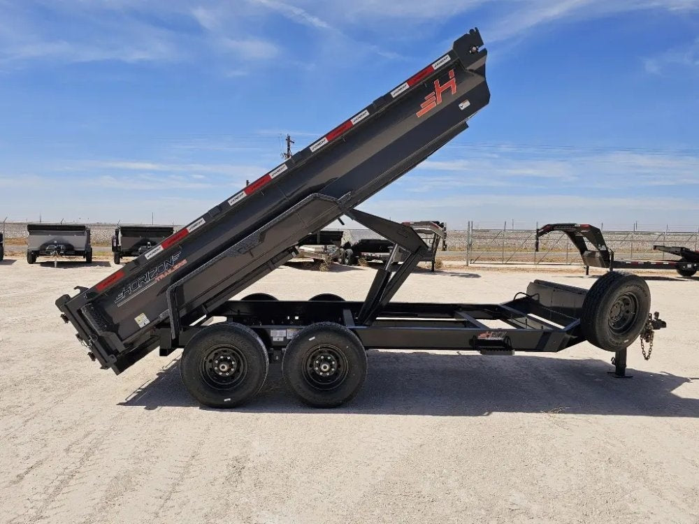 14' Horizon HZ7 Bumper Pull Dump Trailer 24" Side Walls - (2) 7K Axles - Bumper Pull Dump - TrailerSwap