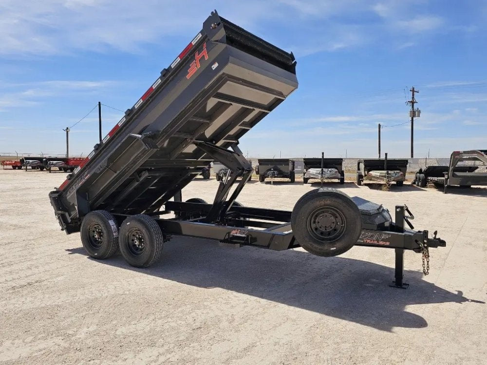 14' Horizon HZ7 Bumper Pull Dump Trailer 24" Side Walls - (2) 7K Axles - Bumper Pull Dump - TrailerSwap