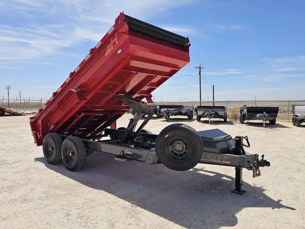 14' Horizon HZ7 Bumper Pull Dump Trailer 24" Side Walls - (2) 7K Axles - Bumper Pull Dump - TrailerSwap