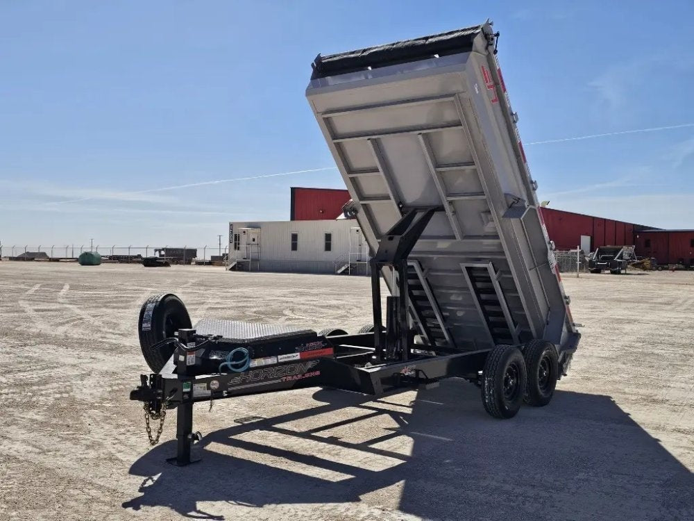 14' Horizon HZ7 Bumper Pull Dump Trailer 24" Side Walls - (2) 7K Axles - Bumper Pull Dump - TrailerSwap