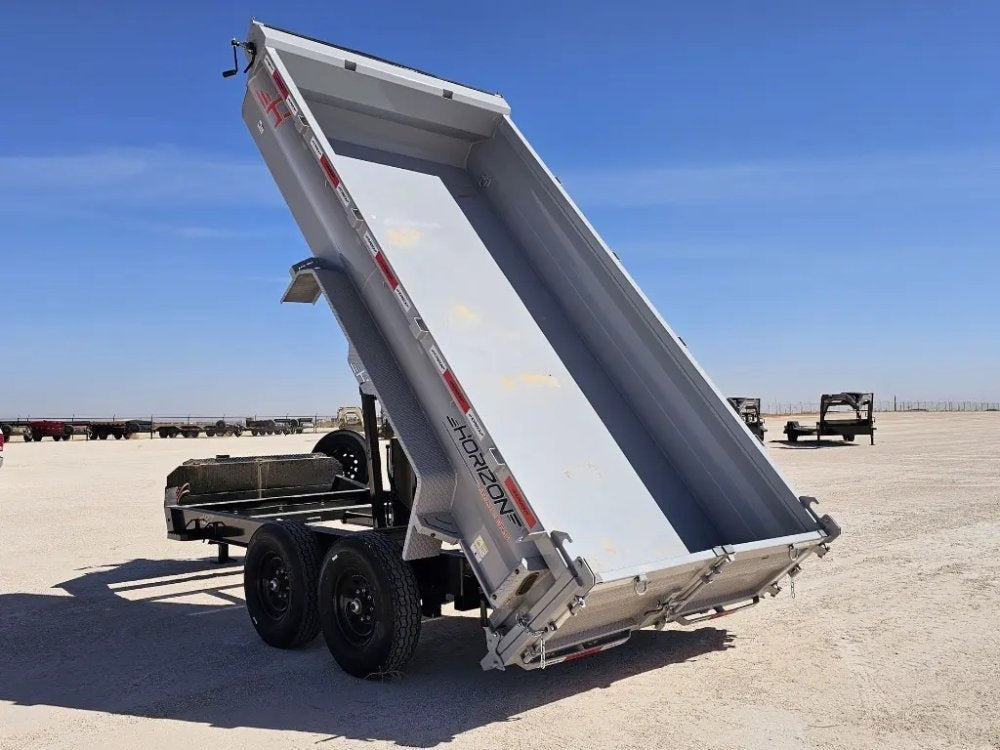 14' Horizon HZ7 Bumper Pull Dump Trailer 24" Side Walls - (2) 7K Axles - Bumper Pull Dump - TrailerSwap