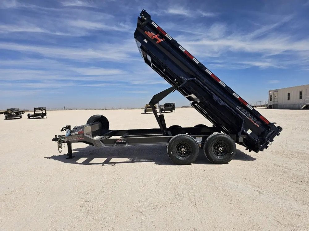 14' Horizon HZ7 Bumper Pull Dump Trailer 24" Side Walls - (2) 7K Axles - Bumper Pull Dump - TrailerSwap
