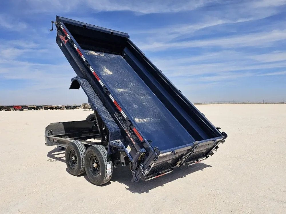 14' Horizon HZ7 Bumper Pull Dump Trailer 24" Side Walls - (2) 7K Axles - Bumper Pull Dump - TrailerSwap