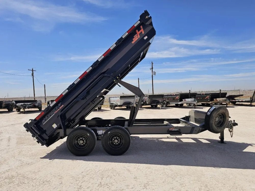 14' Horizon HZ7 Bumper Pull Dump Trailer 24" Side Walls - (2) 7K Axles - Bumper Pull Dump - TrailerSwap