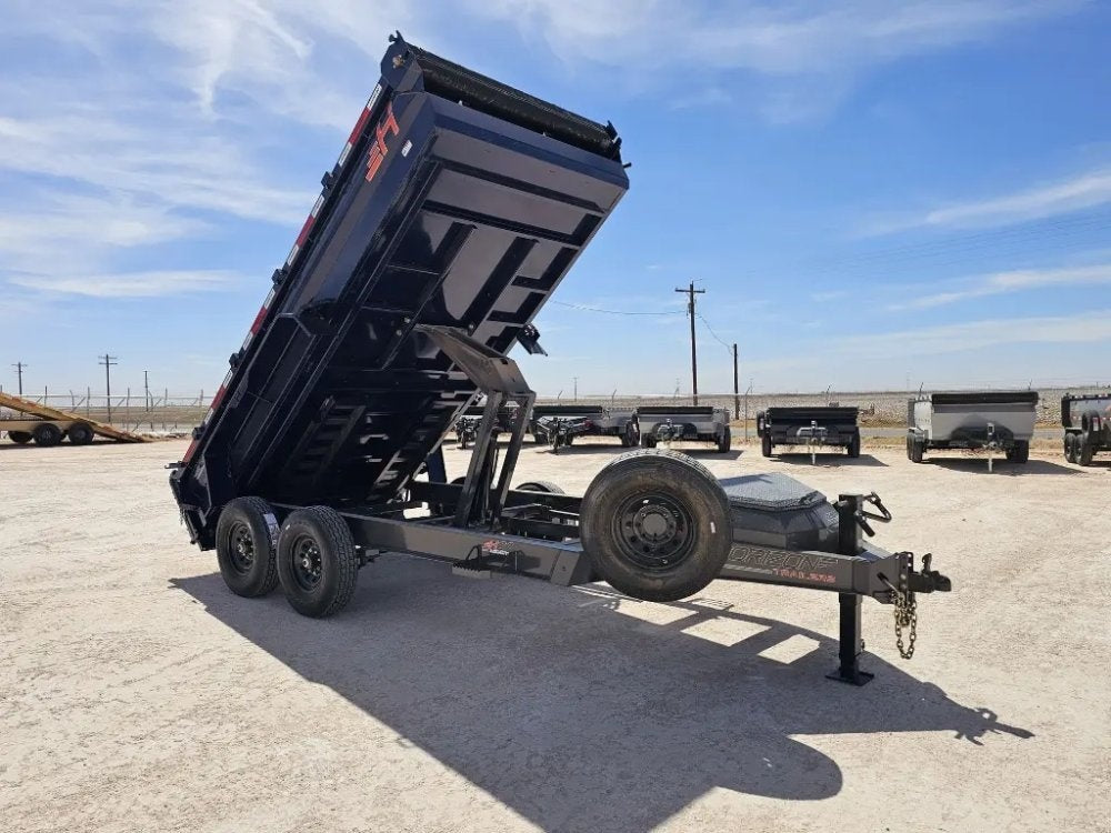 14' Horizon HZ7 Bumper Pull Dump Trailer 24" Side Walls - (2) 7K Axles - Bumper Pull Dump - TrailerSwap