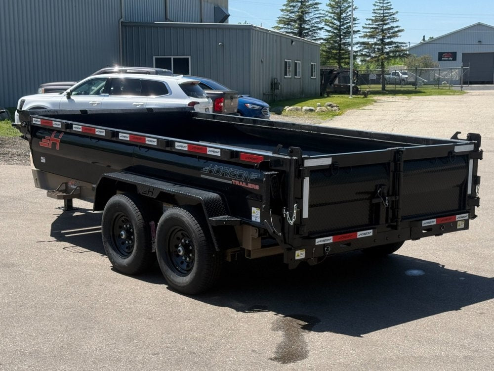 14' Horizon HZ7 Bumper Pull Dump Trailer 24" Side Walls - (2) 7K Axles - Bumper Pull Dump - TrailerSwap