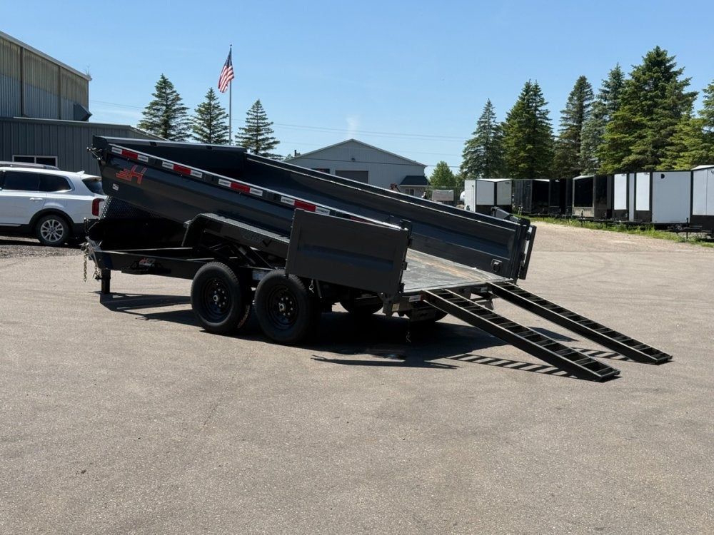 14' Horizon HZ7 Bumper Pull Dump Trailer 24" Side Walls - (2) 7K Axles - Bumper Pull Dump - TrailerSwap