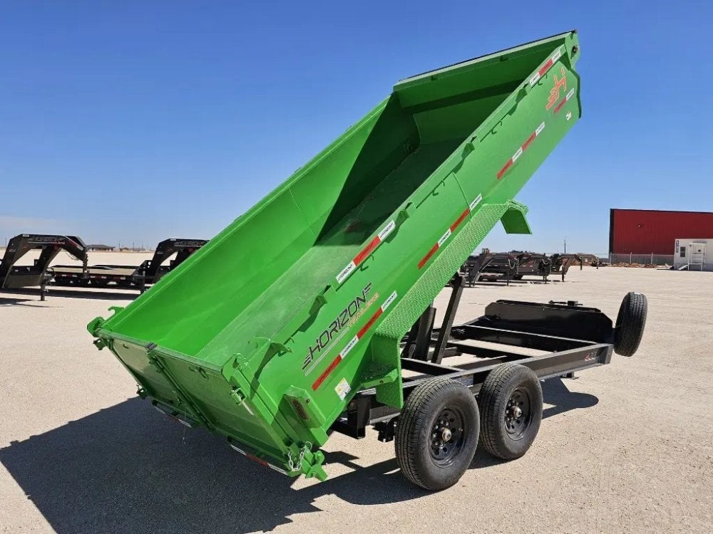 14' Horizon LZ7 Bumper Pull Dump Trailer 30" Side Walls - (2) 7K Axles - Bumper Pull Dump - TrailerSwap