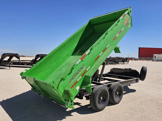 14' Horizon LZ7 Bumper Pull Dump Trailer 30" Side Walls - (2) 7K Axles - Bumper Pull Dump - TrailerSwap