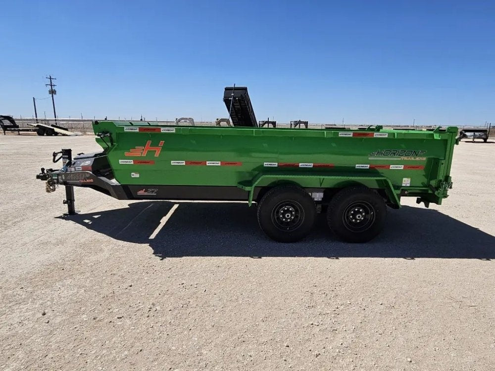 14' Horizon LZ7 Bumper Pull Dump Trailer 30" Side Walls - (2) 7K Axles - Bumper Pull Dump - TrailerSwap