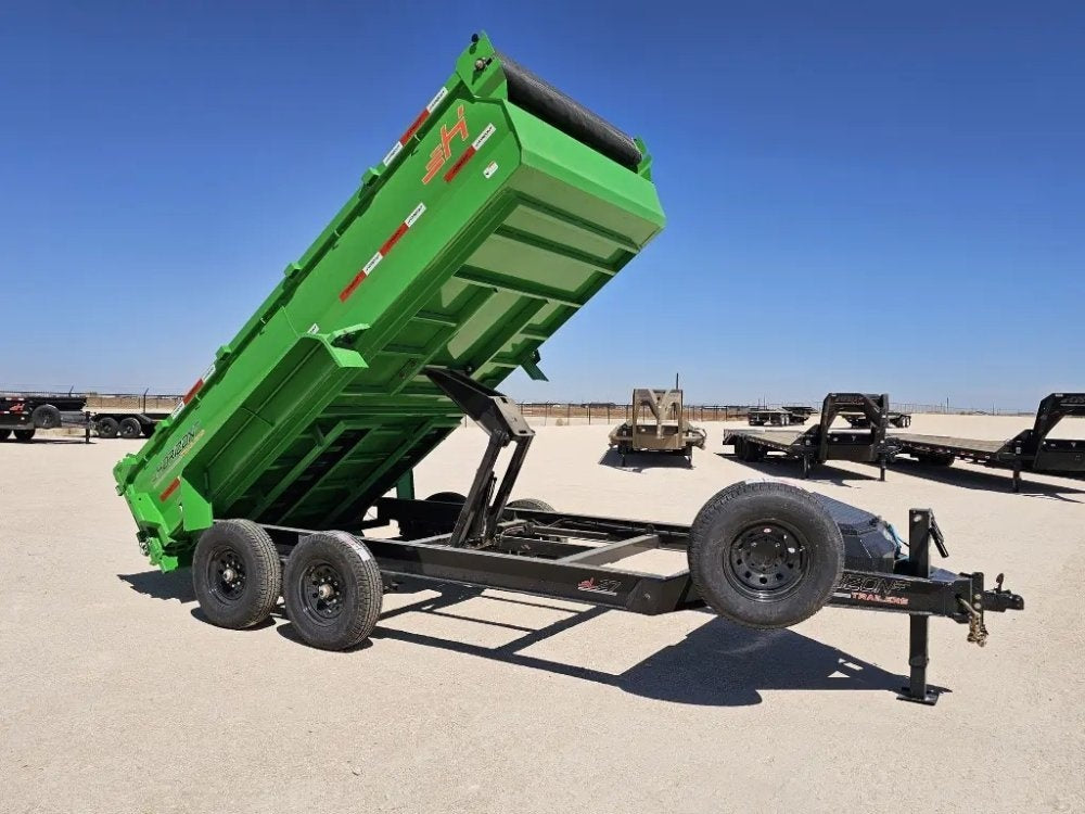 14' Horizon LZ7 Bumper Pull Dump Trailer 30" Side Walls - (2) 7K Axles - Bumper Pull Dump - TrailerSwap