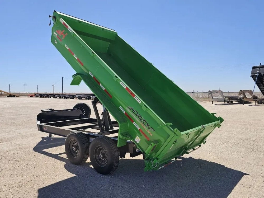 14' Horizon LZ7 Bumper Pull Dump Trailer 30" Side Walls - (2) 7K Axles - Bumper Pull Dump - TrailerSwap