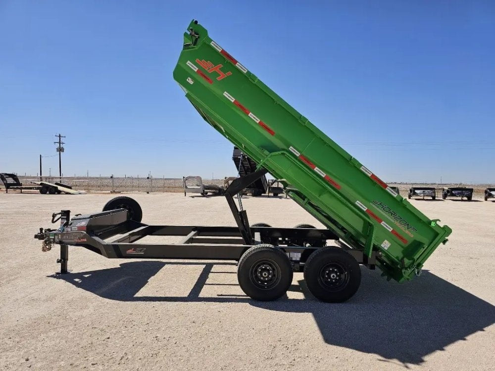 14' Horizon LZ7 Bumper Pull Dump Trailer 30" Side Walls - (2) 7K Axles - Bumper Pull Dump - TrailerSwap