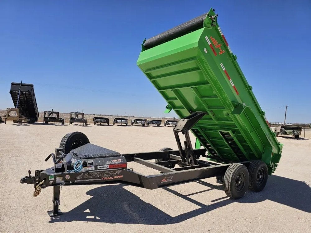 14' Horizon LZ7 Bumper Pull Dump Trailer 30" Side Walls - (2) 7K Axles - Bumper Pull Dump - TrailerSwap