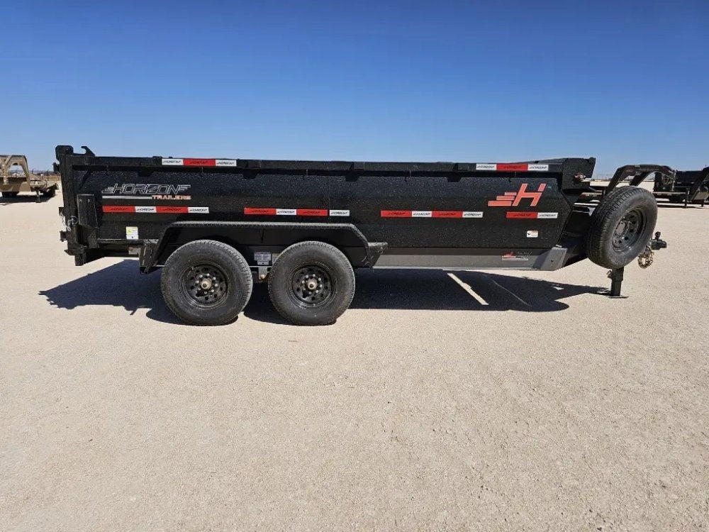 14' Horizon LZ7 Bumper Pull Dump Trailer 30" Side Walls - (2) 7K Axles - Bumper Pull Dump - TrailerSwap