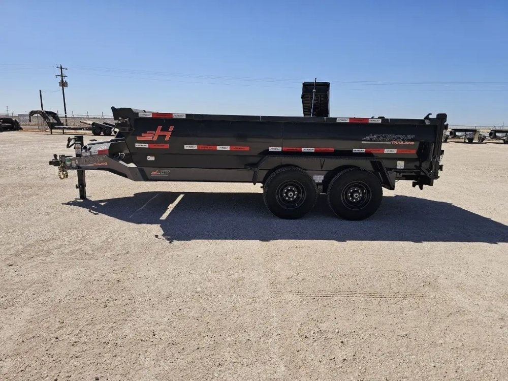 14' Horizon LZ7 Bumper Pull Dump Trailer 30" Side Walls - (2) 7K Axles - Bumper Pull Dump - TrailerSwap