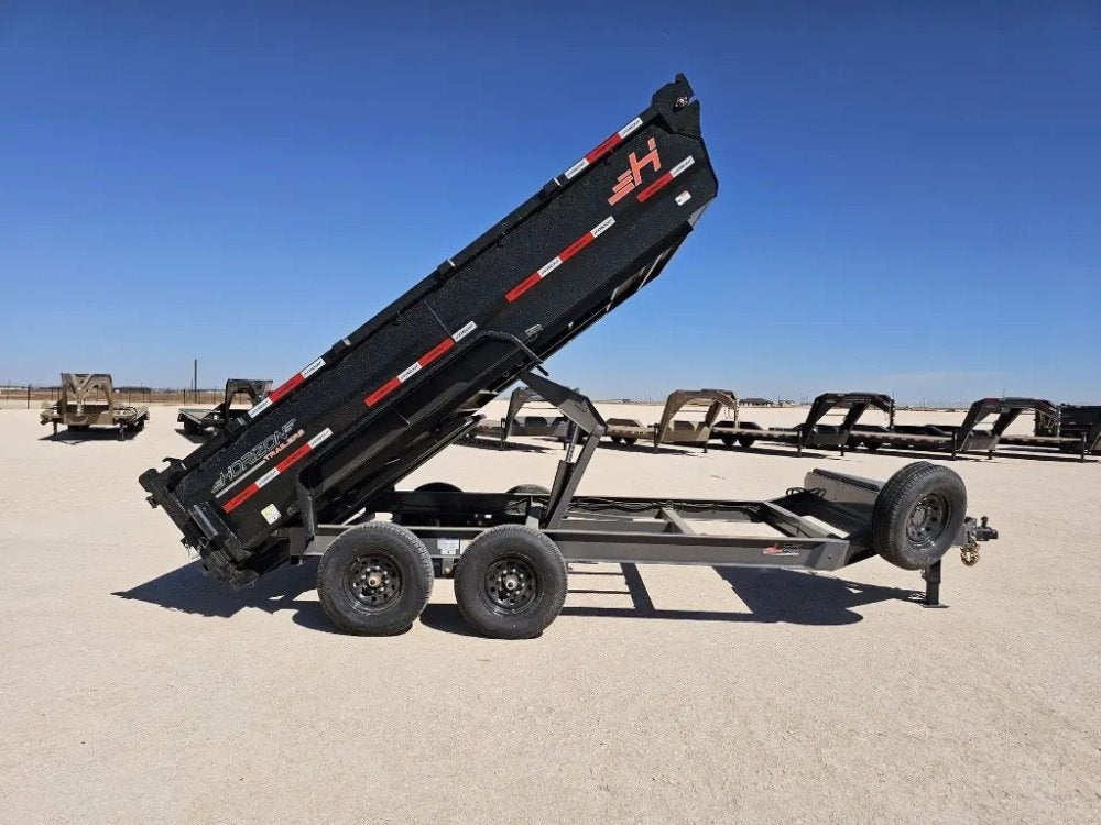 14' Horizon LZ7 Bumper Pull Dump Trailer 30" Side Walls - (2) 7K Axles - Bumper Pull Dump - TrailerSwap
