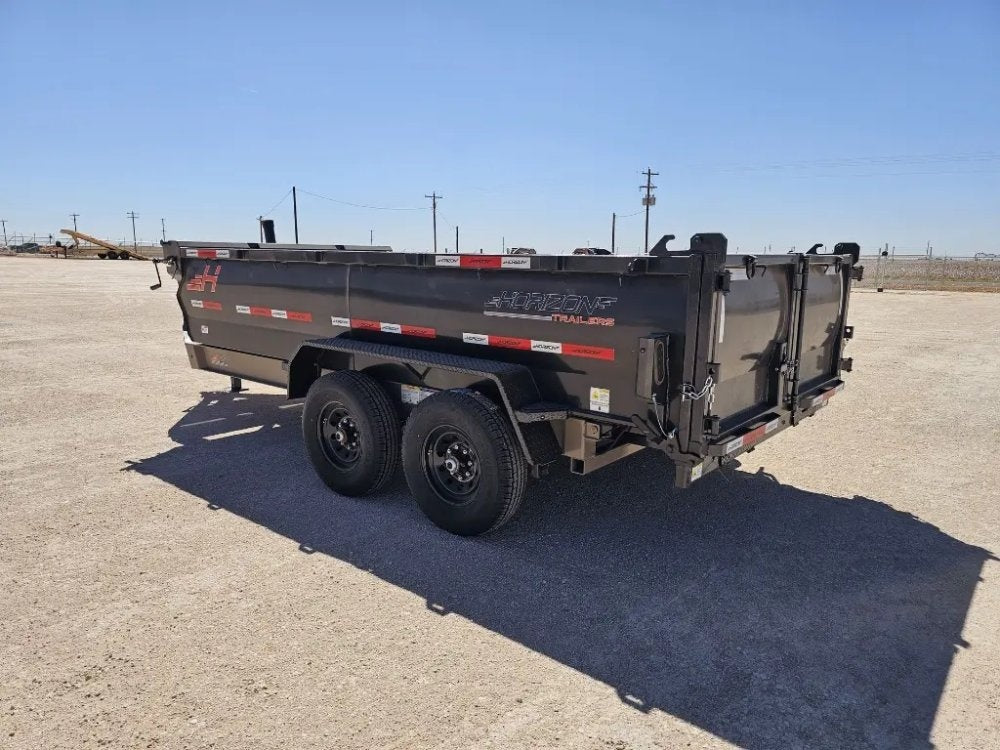 14' Horizon LZ7 Bumper Pull Dump Trailer 30" Side Walls - (2) 7K Axles - Bumper Pull Dump - TrailerSwap
