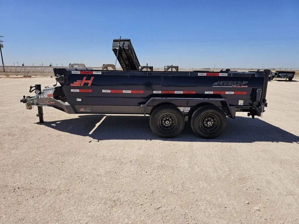14' Horizon LZ7 Bumper Pull Dump Trailer 30" Side Walls - (2) 7K Axles - Bumper Pull Dump - TrailerSwap