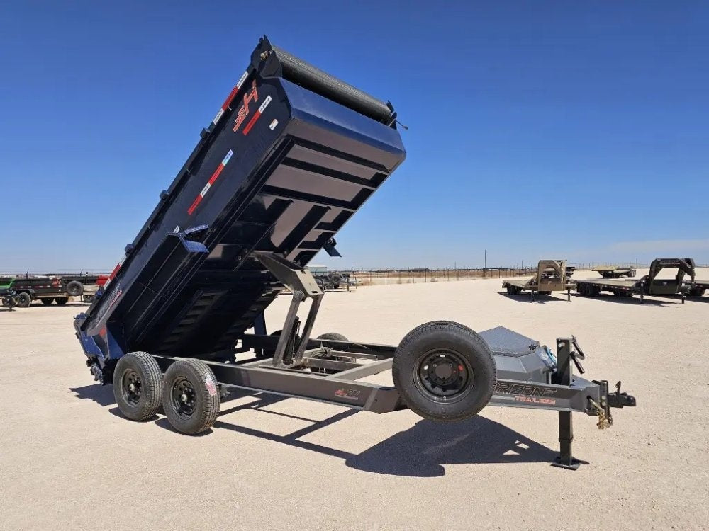 14' Horizon LZ7 Bumper Pull Dump Trailer 30" Side Walls - (2) 7K Axles - Bumper Pull Dump - TrailerSwap
