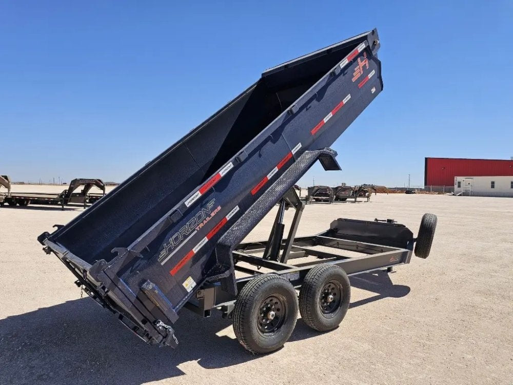 14' Horizon LZ7 Bumper Pull Dump Trailer 30" Side Walls - (2) 7K Axles - Bumper Pull Dump - TrailerSwap