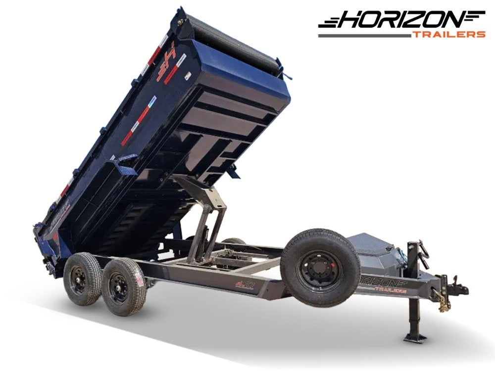 14' Horizon LZ7 Bumper Pull Dump Trailer 30" Side Walls - (2) 7K Axles - Bumper Pull Dump - TrailerSwap