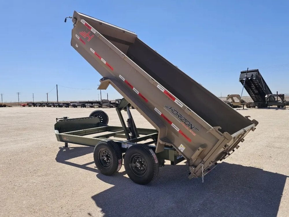 14' Horizon LZ7 Bumper Pull Dump Trailer 30" Side Walls - (2) 7K Axles - Bumper Pull Dump - TrailerSwap