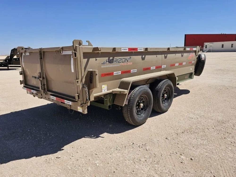 14' Horizon LZ7 Bumper Pull Dump Trailer 30" Side Walls - (2) 7K Axles - Bumper Pull Dump - TrailerSwap