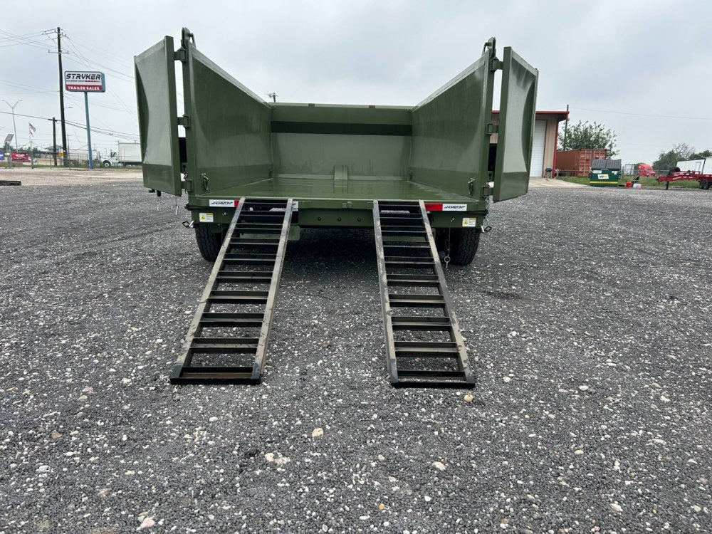14' Horizon LZ7 Bumper Pull Dump Trailer 42" Side Walls Telescopic Lift Hydraulic Jacks - (2) 7k Axl - Bumper Pull Dump - Dump Trailers - TrailerSwap