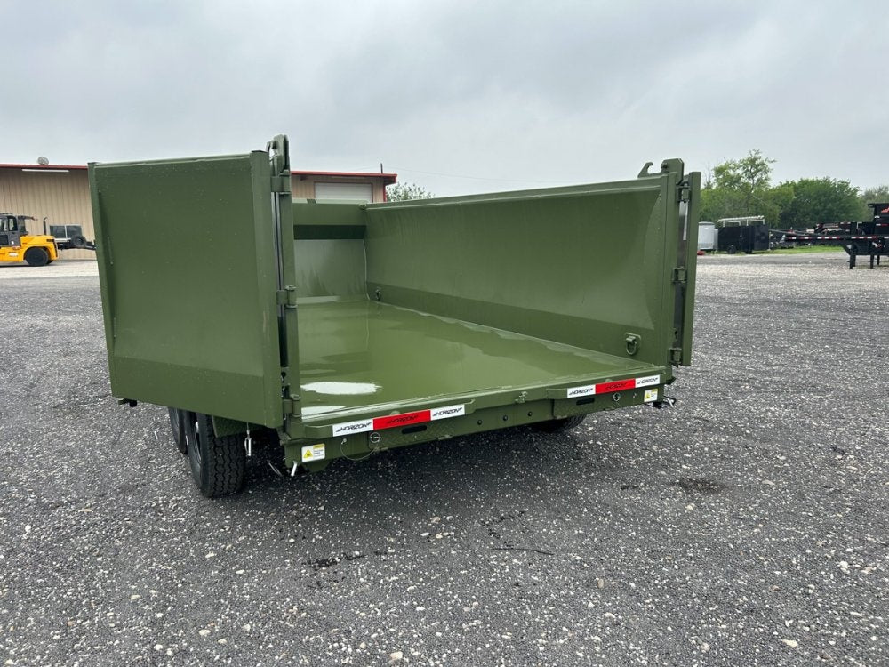 14' Horizon LZ7 Bumper Pull Dump Trailer 42" Side Walls Telescopic Lift Hydraulic Jacks - (2) 7k Axl - Bumper Pull Dump - Dump Trailers - TrailerSwap
