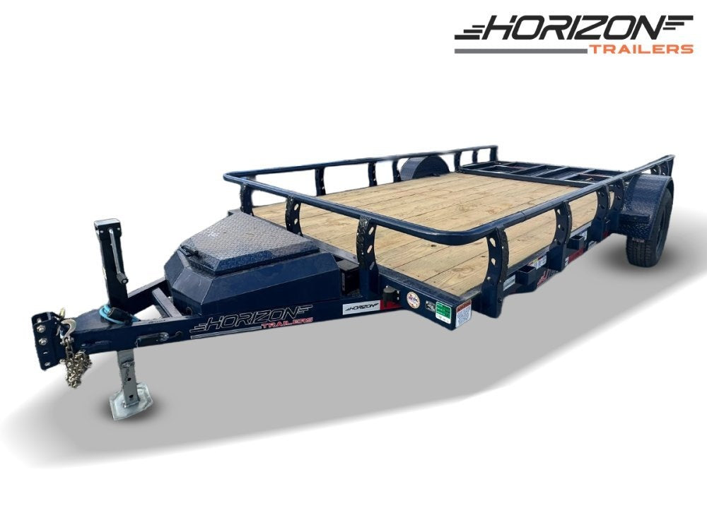 14' Horizon UTZ Bumper Pull Utility Trailer - (1) 3.5K Axles - Utility & SXS - TrailerSwap