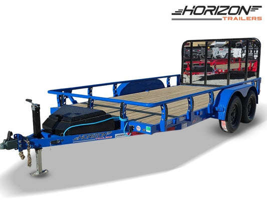 14' Horizon UTZ Bumper Pull Utility Trailer - (2) 3.5K Axles - Utility & SXS - TrailerSwap
