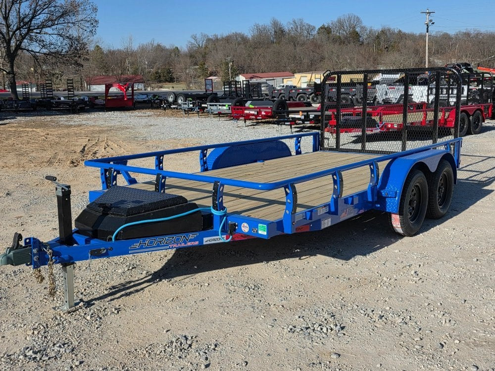 14' Horizon UTZ Bumper Pull Utility Trailer - (2) 3.5K Axles - Utility & SXS - TrailerSwap