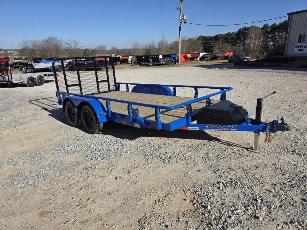 14' Horizon UTZ Bumper Pull Utility Trailer - (2) 3.5K Axles - Utility & SXS - TrailerSwap