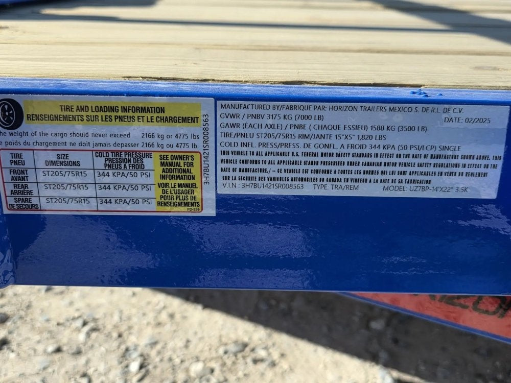 14' Horizon UTZ Bumper Pull Utility Trailer - (2) 3.5K Axles - Utility & SXS - TrailerSwap