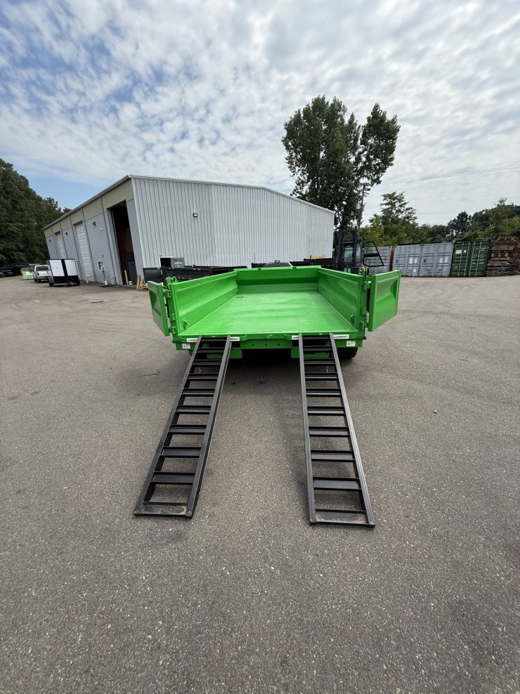 14' HZ7 Dump 24" Sides - 7K Axles - 620 Scissor - Bumper Pull Dump - Dump Trailers - TrailerSwap