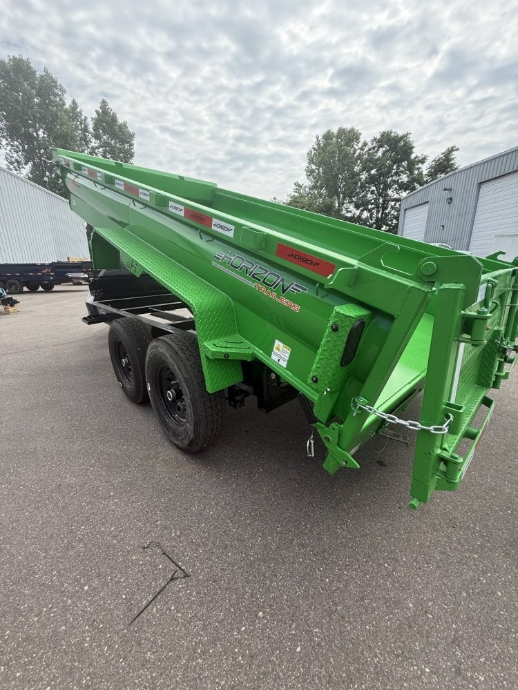 14' HZ7 Dump 24" Sides - 7K Axles - 620 Scissor - Bumper Pull Dump - Dump Trailers - TrailerSwap