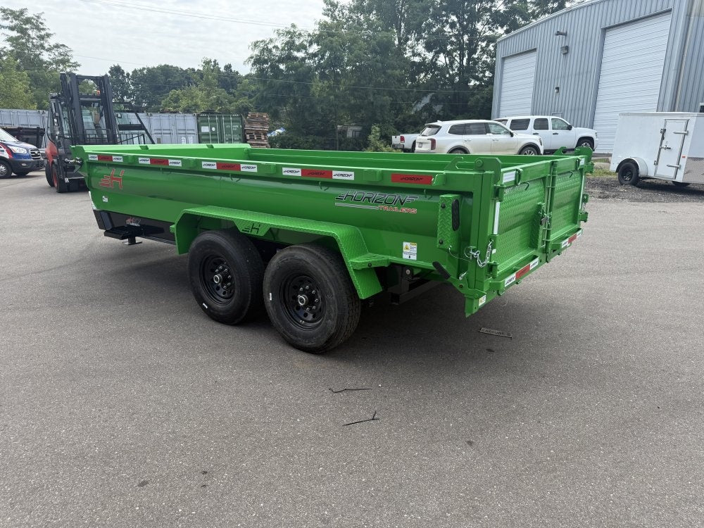 14' HZ7 Dump 24" Sides - 7K Axles - 620 Scissor - Bumper Pull Dump - Dump Trailers - TrailerSwap