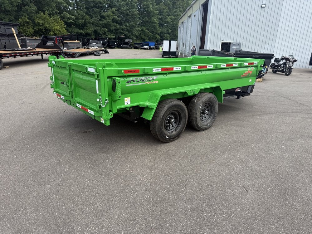 14' HZ7 Dump 24" Sides - 7K Axles - 620 Scissor - Bumper Pull Dump - Dump Trailers - TrailerSwap