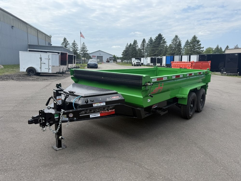 14' HZ7 Dump 24" Sides - 7K Axles - 620 Scissor - Bumper Pull Dump - Dump Trailers - TrailerSwap