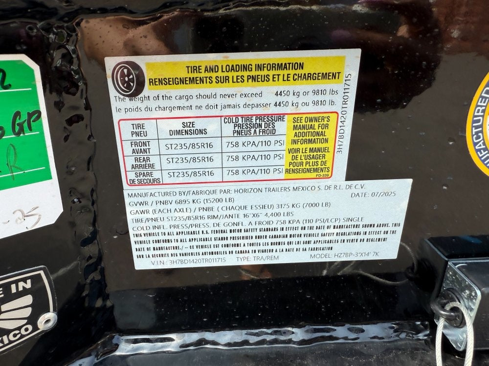 14' HZ7 Dump 36" Sides - 7K Axles - 620 Scissor - Bumper Pull Dump - Dump Trailers - TrailerSwap