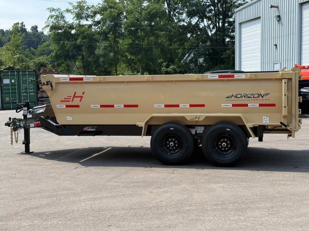 14' HZ7 Dump 36" Sides - 7K Axles - 620 Scissor - Bumper Pull Dump - Dump Trailers - TrailerSwap